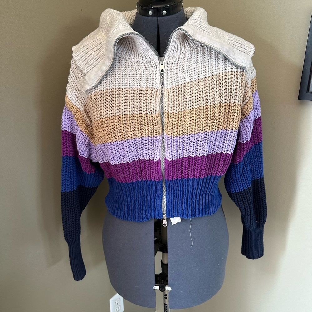 Aerie Zip-Up Sweater - LARGE